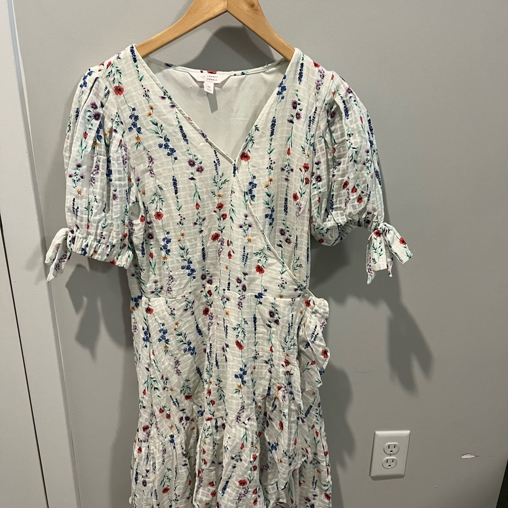 Lauren Conrad Floral Puff Sleeve Wrap Dress